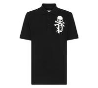 Philipp Plein - Polo Slim Fit Skull&Bones - Tops - Hombre - Negro - 3XL -