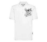 Philipp Plein - Polo Slim Fit Snake - Tops - Hombre - Blanco - 2XL -