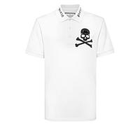 Philipp Plein - Polo T-Shirt Skull & Bones - Tops - Hombre - Blanco - 5XL -