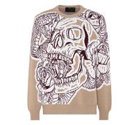Philipp Plein - Pullover Cuello Redondo Skull - Knitwear - Hombre - Beige - S -