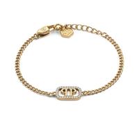 Philipp Plein Pulsera de mujer de acero inoxidable IP oro Plein Lettering PJ1AA30BU