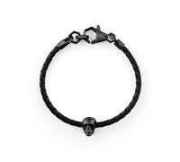 Philipp Plein Pulsera Hombre Cuero Acero IP Negro Vinculados PJYEA15BU
