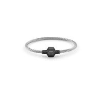 Philipp Plein Pulsera para hombre de acero inoxidable IP Gun Plata Plein Enigma L PJ6GA04BL
