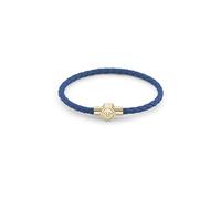 Philipp Plein Pulsera para hombre de acero inoxidable, oro y piel, color azul, PJ0AA20BS