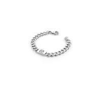 Philipp Plein Pulsera para hombre de acero inoxidable plateado Plein Tag PJ0AA15BS