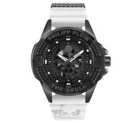 Philipp Plein Pulsera Unisex Uhr Analog Quarz The $Kull Silikon, Negro/Blanco - Pwaaa2624