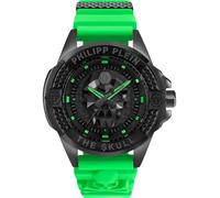 Philipp Plein Reloj analógico de Cuarzo Unisex The $Kull Silicona, Sw/Verde - Pwaaa2524, Correa