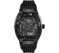 Philipp Plein Reloj analógico automático para hombre $KELETON Negro/Negro Pwbaa0221 Correa