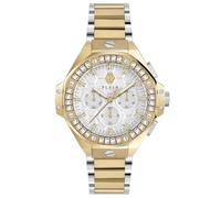 Philipp Plein Keleton Royal Plein - Reloj analógico (42 mm), diseño de plein, Dorado/Blanco/Bic - Pwpsa0324