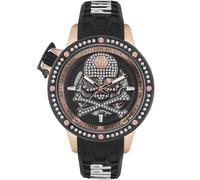 Philipp Plein Plein Rich - Reloj automático de Silicona para Hombre, Oro Rosa/Blanco/Blanco - Pwuaa0223, Correa