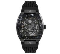 Philipp Plein Reloj analógico automático para hombre $KELETON Negro/Negro Pwbaa0221 Correa