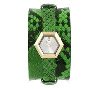 Philipp Plein Reloj analógico de cuarzo LA Jungle DE Plein de piel para mujer, Verde/Negro - Pw6fa0225