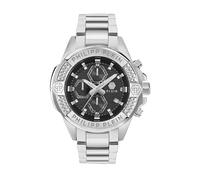 Philipp Plein Reloj analógico de cuarzo para hombre The $Kull Chrono, Plata/plata/negro- Pwwfa0425