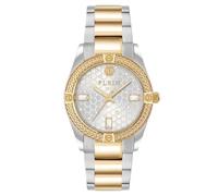 Philipp Plein Reloj analógico de Cuarzo para Mujer, Acero Inoxidable, Multicolor, Pulsera