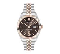 Philipp Plein Reloj analógico para hombre, cuarzo, fecha, superlativo, acero inoxidable, Bic/Braun- Pwmfa0925