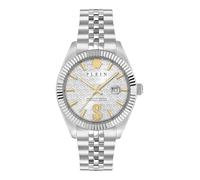Philipp Plein Reloj analógico para Hombre, Cuarzo, Fecha, superlativo, Acero Inoxidable, Plata