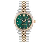 Philipp Plein Reloj de vestir para mujer PWYAA0523 Cuarzo Fecha Acero inoxidable Plata/Oro/Verde