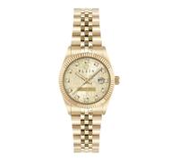 Philipp Plein Reloj analógico para Mujer, Cuarzo, Fecha, superlativo, Acero Inoxidable, Dorado, Talla única, Moderno