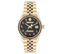 Philipp Plein Reloj analógico para Mujer, Cuarzo, Fecha, superlativo, Acero Inoxidable, Dorado y Negro, Moderno
