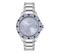 Philipp Plein Reloj analógico para Mujer de Cuarzo Lady EMPIR de Acero Inoxidable, Plata