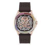Philipp Plein Reloj automático para Hombre $KELETON $PECTRE, marrón, Correa