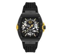 Philipp Plein Reloj automático para Hombre The $KELETON 2.0, Negro, Correa
