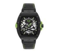 Philipp Plein Reloj automático para hombre The $KELETON 2.0, negro-verde