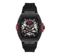Philipp Plein Reloj automático para hombre The $KELETON 2.0, rojo/negro