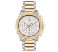 Philipp Plein Reloj crono de Cuarzo para Hombre $PECTRE Chrono, Bicolor/Plata/Acero Inoxidable - Pwsaa0423, Pulsera