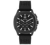 Philipp Plein Reloj crono de Cuarzo para Hombre $PECTRE Chrono, Negro/Negro/Silicona - Pwsaa0823, Correa