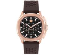 Philipp Plein Reloj crono de Cuarzo para Hombre $PECTRE Chrono, Oro rosa/marrón/silicona-Pwsaa0523, Correa