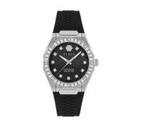 Philipp Plein Plein Deluxe Lady - Reloj analógico de cuarzo para mujer, plateado / negro