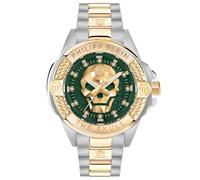 Philipp Plein Reloj Unisex analógico de Cuarzo The $Kull GENDERLESS, Bicolor/Blanco - Pwnaa0622, Pulsera