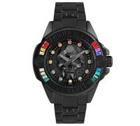 Philipp Plein Reloj Unisex analógico de Cuarzo The $Kull GENDERLESS, Negro/Negro-Pwnaa0522, Pulsera
