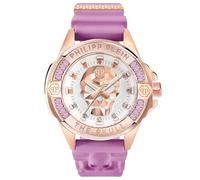 Philipp Plein Reloj Unisex analógico de Cuarzo The $Kull GENDERLESS, Rosa/Blanco - Pwnaa0222, Correa