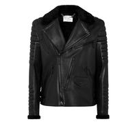 Philipp Plein - Shearling Leather Biker Gothic - Jackets - Hombre - Negro - 3XL -