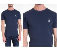 Philipp Plein Skull Comfort Camiseta Stretch T-Shirt Con Logo Talla M Azul