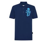 Philipp Plein - Slim Fit Polo Shirt Skull&Bones - Tops - Hombre - Azul - S -