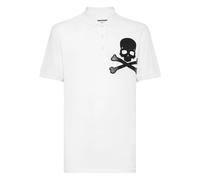 Philipp Plein - Slim Fit Polo shirt SS Skull - Tops - Hombre - Blanco - 2XL -
