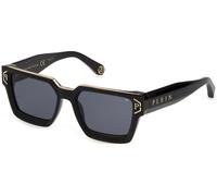 Philipp Plein SPP005M Gafas, Shiny Black, 57 para Hombre