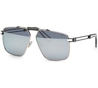Philipp Plein Hombre SPP049M SILVER PLEIN SEVENTIESLEIN K07X Gafas de sol Metal Paladio Plata Piloto Normal Specchiato