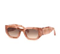 Philipp Plein Mujer SPP066M PLEIN BLINK BLAZE 06Z8 Gafas de sol Acetato Rosa Marrón Geométrico Normal Sombreado