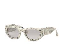 Philipp Plein Mujer SPP066M PLEIN BLINK BLAZE 09YL Gafas de sol Acetato Marfil Fumar Geométrico Normal Espejo