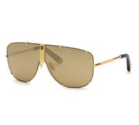 Philipp Plein Unisex SPP075M PLEIN STUD 400G Gafas de sol Metal Oro Marrón Piloto Normal Espejo