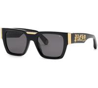 Philipp Plein SPP095M Gafas, Shiny Black, 52 para Hombre