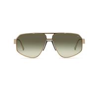 Philipp Plein Hombre SPP106M PLEIN ROCK SUPERHEROLEIN 08FF Gafas de sol Metal Oro Verde Geométrico Normal Sombreado