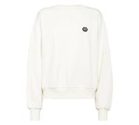 Philipp Plein - Sudadera de Felpa con Cuello Redondo Logo Fatale - Sweatshirts & Hoodies - Mujer - Beige - S -