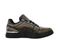 Philipp Plein- Suede Lo-Top Sneakers Strass Hexagon- Shoes- unisex- Marrón- 46 EU- Suede Lo-Top Sneakers Strass Hexagon