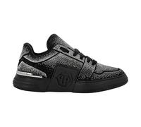 Philipp Plein- Suede Lo-Top Sneakers Strass Hexagon- Shoes- unisex- Negro- 36 EU- Suede Lo-Top Sneakers Strass Hexagon