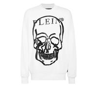 Philipp Plein - Sweatshirt LS Skull and Plein - Sweatshirts & Hoodies - Hombre - Blanco - L -